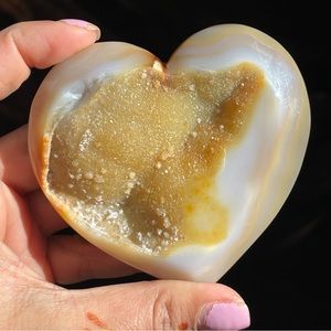 Beautiful Agate Druzy Heart